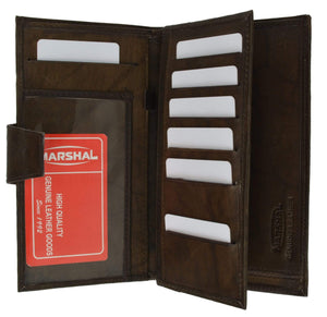 Genuine Leather Ladies Checkbook Wallet & Credit Card Holder with ID Window 1575 CF (C)-menswallet