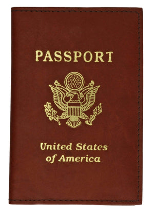 Genuine Leather US Passport Cover ID Holder Wallet Travel Case Handmade New-menswallet