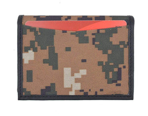 Camo RFID Blocking Premium Leather Business Card Holder Expandable Camouflage-menswallet