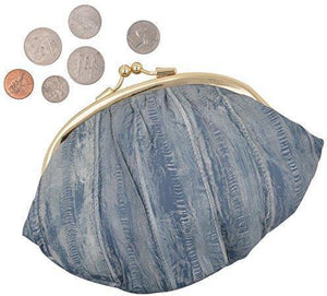 New Waterproof Eel Skin Large Double Coin Change Purse Wallet by Marshal-menswallet