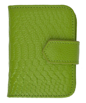 Small Fashion Croco Design Card Holder ID with Snap 118-662 (C)-menswallet