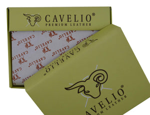 New Cavelio Hunter Premium Leather 2 Center Flaps 2 ID Windows Card Holder Bifold Wallet HU1852 (C)-menswallet