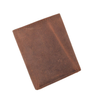 New RFID Blocking Mens Vintage Soft Genuine Leather Classic Trifold Wallet RFID1107HTC-menswallet