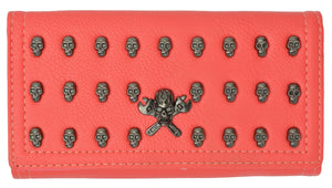 Womens New Fashion Skull Design Clutch Credit Card ID Holder Wallet 137-01 (C)-menswallet