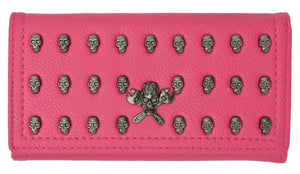 Womens New Fashion Skull Design Clutch Credit Card ID Holder Wallet 137-01 (C)-menswallet