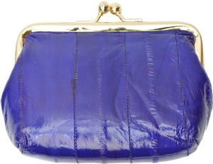 Eel skin Leather Coin Purse Snap Closure E 905-menswallet
