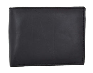 Swiss Marshal Flap Up ID Credit Card Holder Genuine Leather Bifold Wallet W/ Zippered Coin Pocket SM-P3053-menswallet