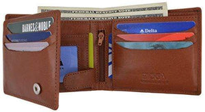 Hand Made Genuine Leather Hybrid Bifold Trifold Credit Card ID Wallet by Moga-menswallet