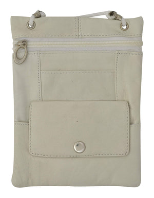 Elegance Look Cross Body Bag Leather Shoulder Purse w Zipper Pocket Many Colors!!!-menswallet