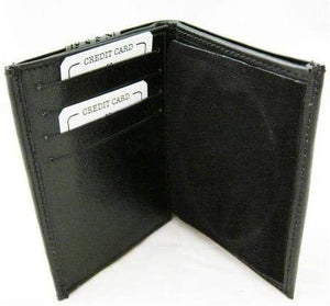 Marshal Tri Fold Police Wallet with Oval Badge Holder-menswallet