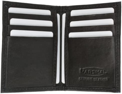 Marshal Genuine Leather Bifold Business Card and Credit Card Holder Top Load-menswallet