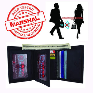 Swiss Marshall Men's RFID Blocking Premium Leather Classic Trifold Wallet-menswallet
