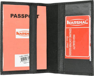 Canada Passport Wallet Genuine Leather Passport holder with Emblem (Blue)-menswallet
