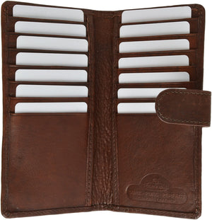 Marshal Womens Checkbook Cover Credit Card Slots Secure by Button Closure-menswallet