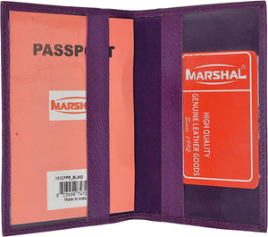 Genuine Leather USA Passport Cover, Holder and Case for International Travel (Purple)-menswallet