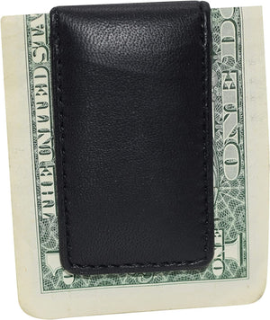 Genuine Leather Slim Magnetic Money Clip Money Bill Holder for Men-menswallet