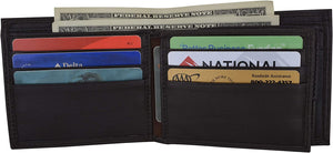 Swiss Marshall RFID Blocking Men's Bifold Premium Leather Credit Card ID Holder Wallet with Coin Pouch-menswallet