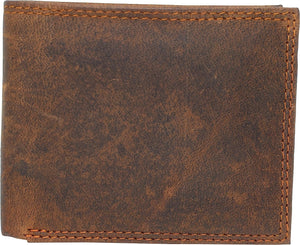 CAZORO Premiun Vintage Leather Men's RFID Classic Bifold Wallet for Men (Brown)-menswallet
