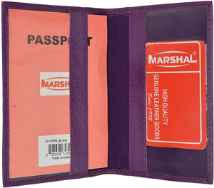 Genuine Leather USA Passport Cover, Holder and Case for International Travel (Purple)-menswallet