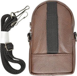 Marshal Leather Cellphone Camera Pouch with Neck Strap-menswallet