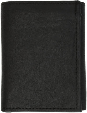 Marshal Genuine Lambskin Soft Leather ID and Credit Card Trifold Wallet-menswallet