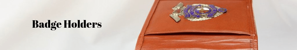 Badge Holders and id holder at men's genuine leather wallet store