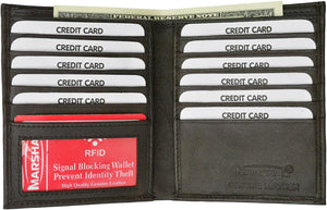 2 RFID Blocking Leather Wallets for Men - Excellent Travel Bifold Credit Card Protector RFID Blocking Hipster Wallets for Man-menswallet