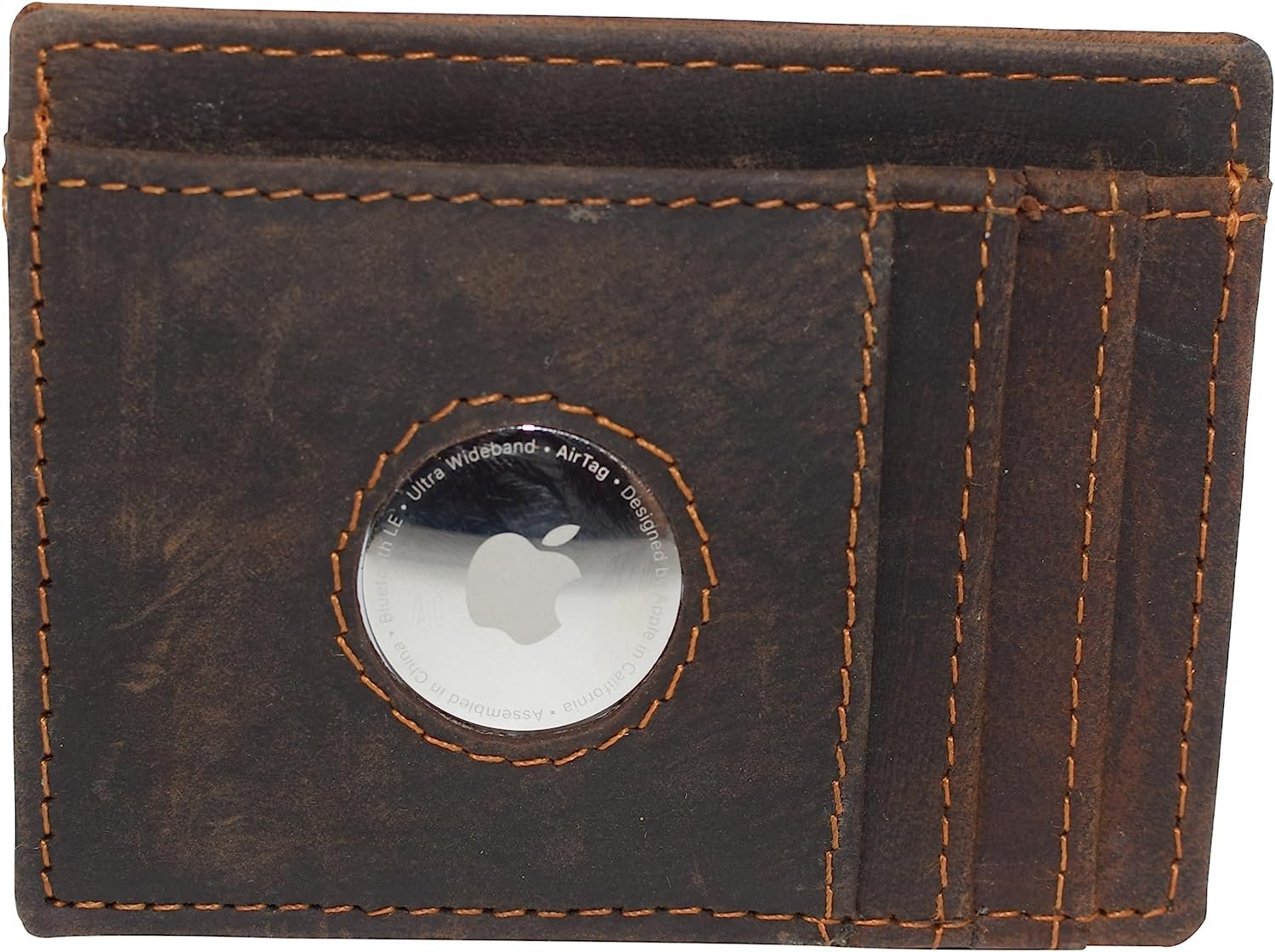 CAZORO AirTag Wallet Men's Vintage Leather Classic Bifold RFID Blockin –  Marshalwallet