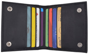 Bifold Credit Card Holder with Snap Button Closure by Marshal 80-menswallet