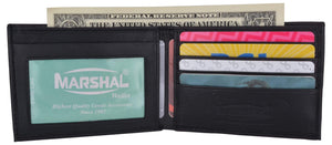 Boys Slim Compact ID and Card Bifold Leather Wallet-menswallet