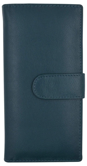 Brand New Hand Crafted Soft Leather Checkbook Cover Green with Snap Closure-menswallet