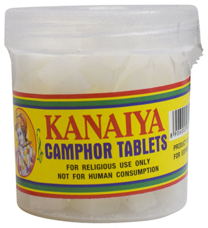 Camphor Tablets from India - 100 Grams - 32 Tablets - Kanaiya Brand-menswallet