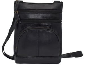 Crossbody Bag for Women Genuine Leather Multi-Pocket Purse with Adjustable Strap & Built-In Wallet-menswallet