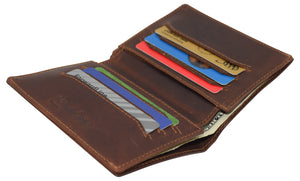 Mens Slim Bifold Vintage Leather Wallet RFID Blocking Vertical Credit Card Slots Holder Wallets for Men-menswallet