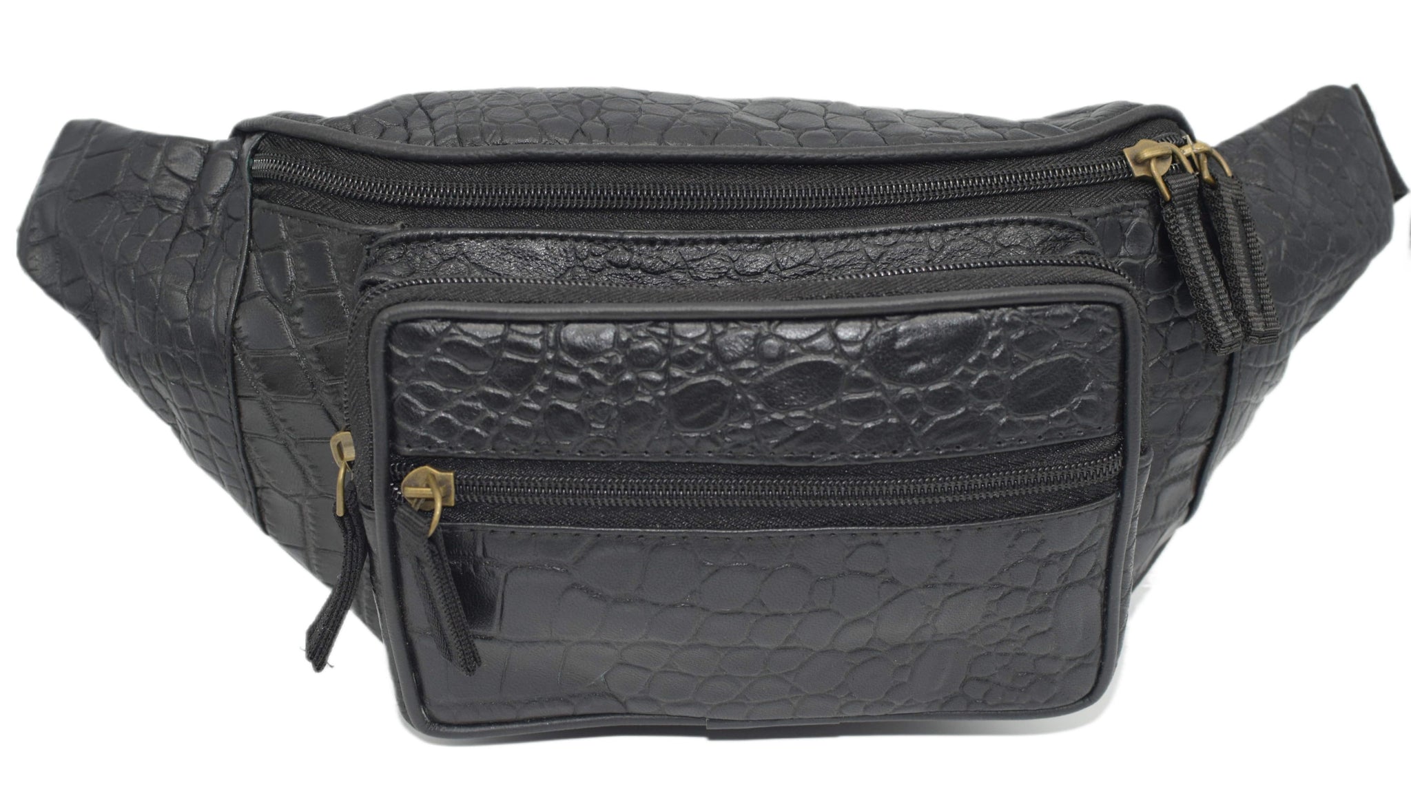 crossbody belt bag for travel Genuine Leather Waist Fanny Pack Belt Bag Pouch Travel Hip Purse Men Women 005 (C)