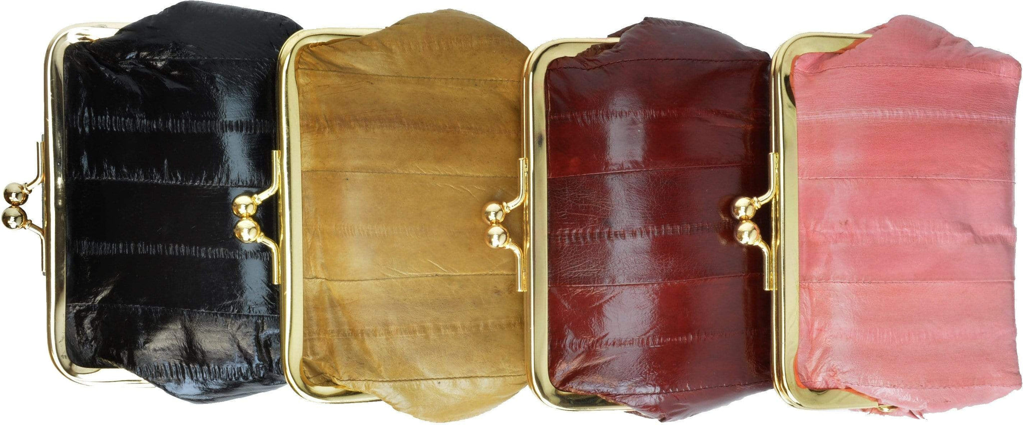 Dual Clasp Leather Coin Purse, Geunine Leather, Features Dual Goldtone  Metal, Snap-Close Exterior Pocket - Measures 5 3/4