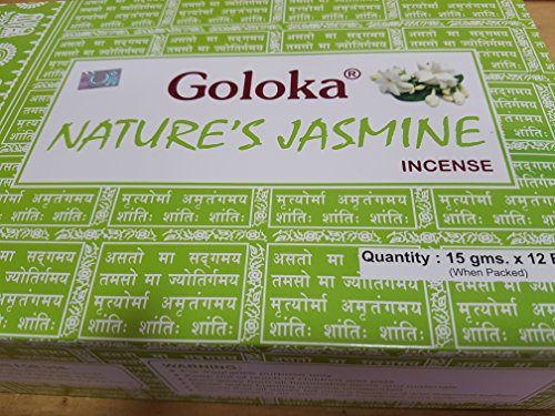 GOLOKA Nature's Jasmine 15G 15 Sticks/Pack, 12 Packs/Box Price is for The Box-menswallet