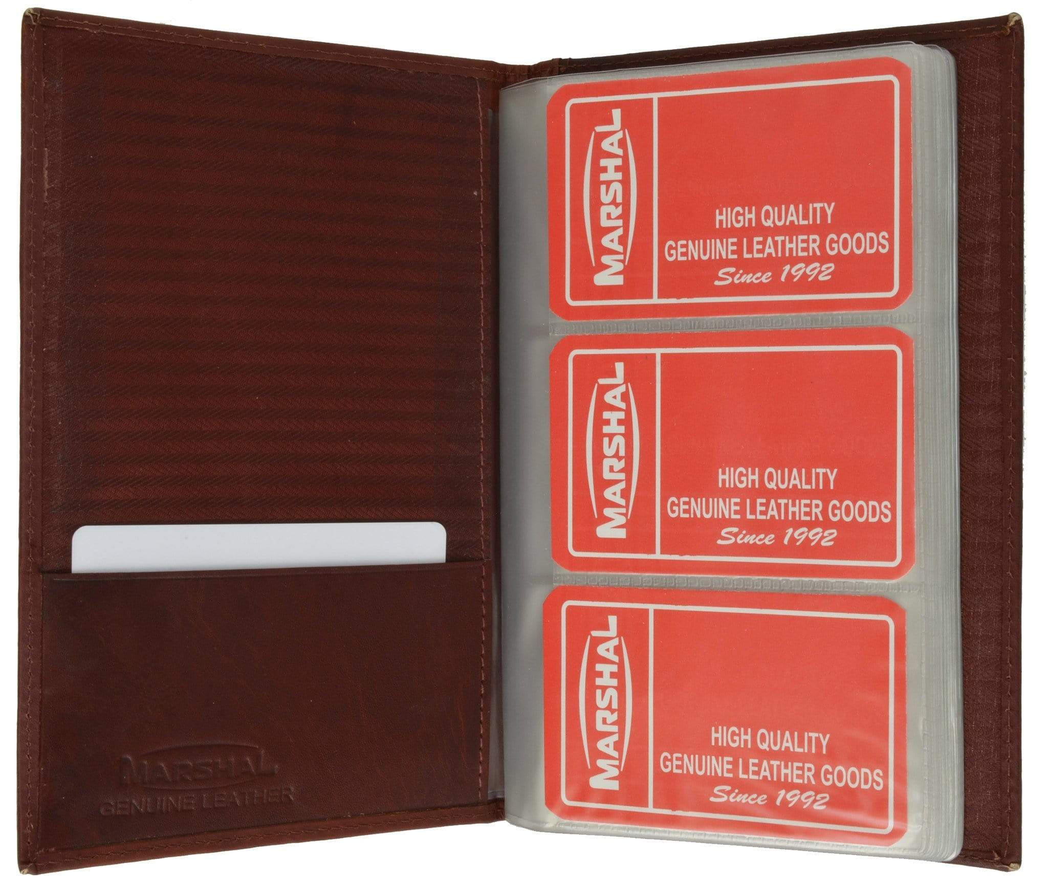 MARSHAL Genuine Leather Business Name ID Credit Cards Holder Book Case Organizer Wallet 3570 CF Brown MARSHAL Genuine Leather Business Name ID Credit Cards Holder Book Case Organizer Wallet 3570 CF Brown