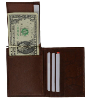 Genuine Leather Money Clip Credit Card Wallet by Marshal-menswallet