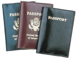 Genuine Leather Plain OR USA Passport Cover by Marshal Wallet-menswallet
