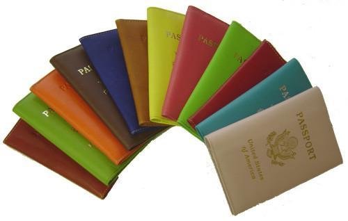 Genuine Leather Plain Passport Cover by Marshal Wallet-menswallet