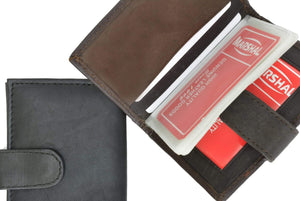 Genuine Leather Snap Closure Mens Small Wallet Card Case 570 CF (C)-menswallet