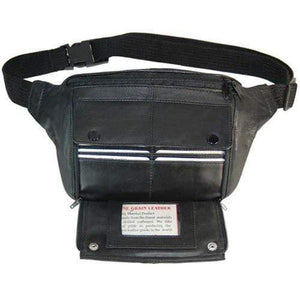 Genuine Leather Zippered Fanny Pack Card Holder 031 (C)-menswallet