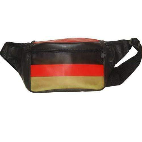 German Flag Design Genuine Leather Fanny Pack - Waist Pouch for Men & Women 967 (C)-menswallet