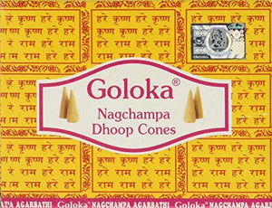 Goloka Nag Champa Dhoop Cones - Case of 12 Boxes-menswallet