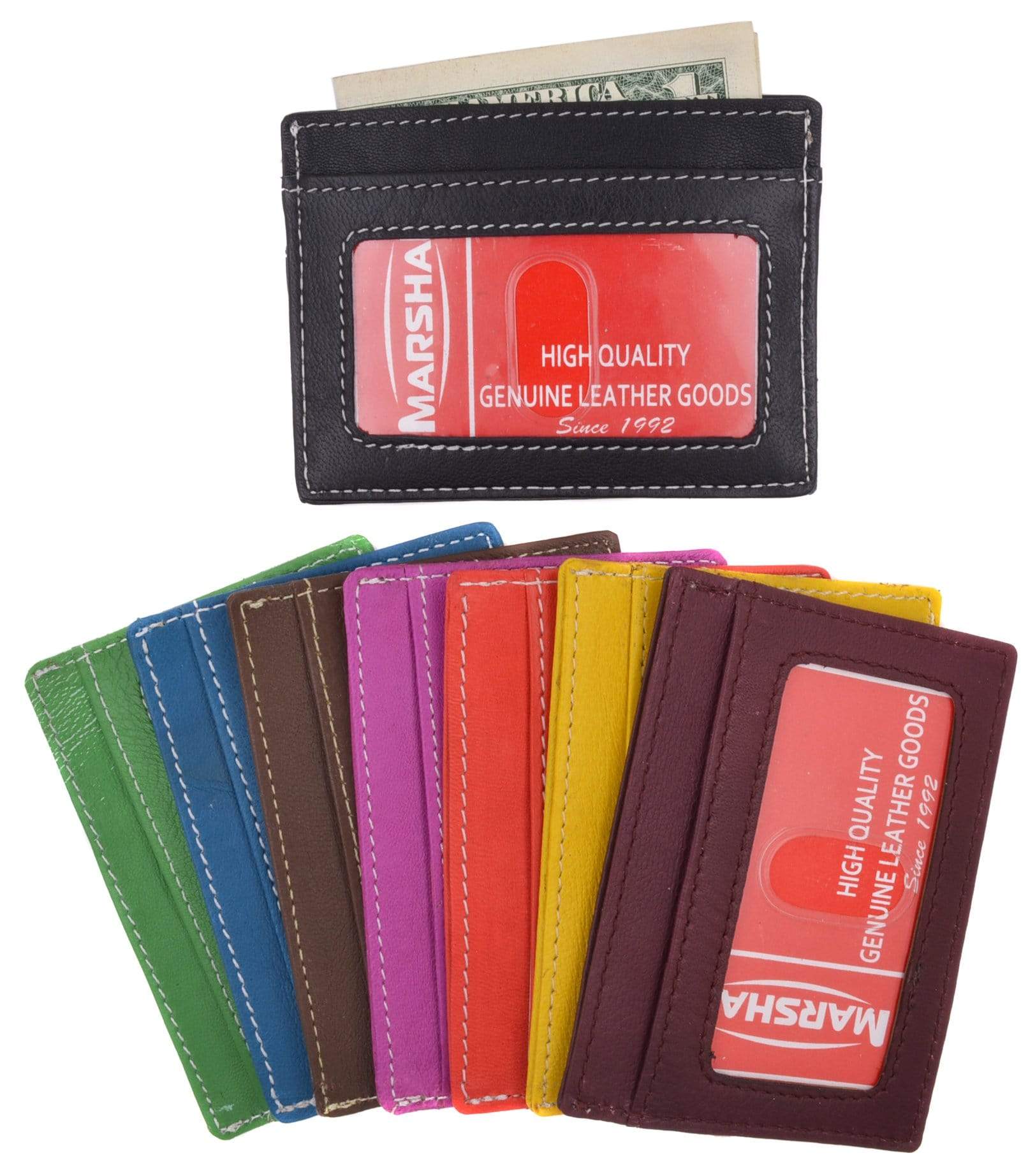 Unisex Slim Leather Wallet Card Holder Pocket Wallet Credit ID Thin Mini  Bag