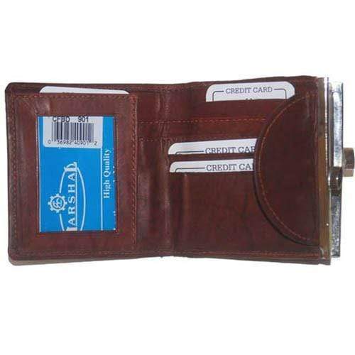 Ladies Small Genuine Leather Credit Card Holder Purse Wallet 901 CF (C)-menswallet