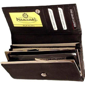 Ladies Standard Wallet Marshal W/Credit Card Case Genuine Leather 903 CF-TAN (C)-menswallet