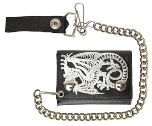 Leather Chain Wallet 946-19-menswallet