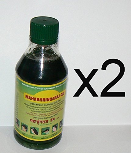 Mahabhringraj Oil 2 bottles of 200 ml ea, Scalp Massaging Oil Ramakrishna Pharma Brand - Ayurvedic Medicine-menswallet